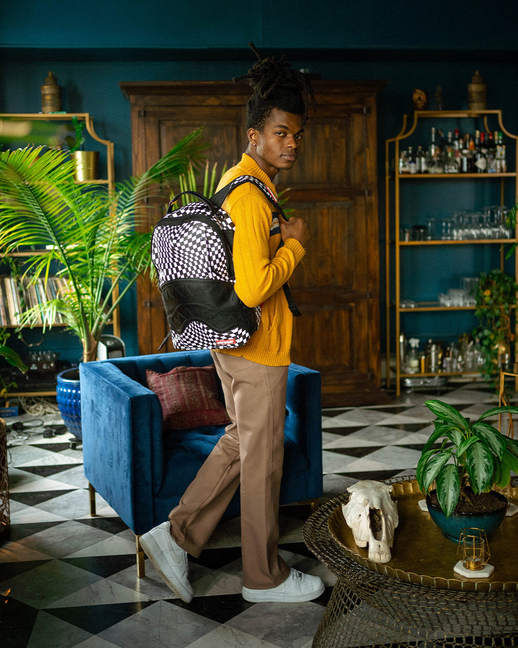 SPRAYGROUND TRIPPY CHECK DLX BACKPACK
