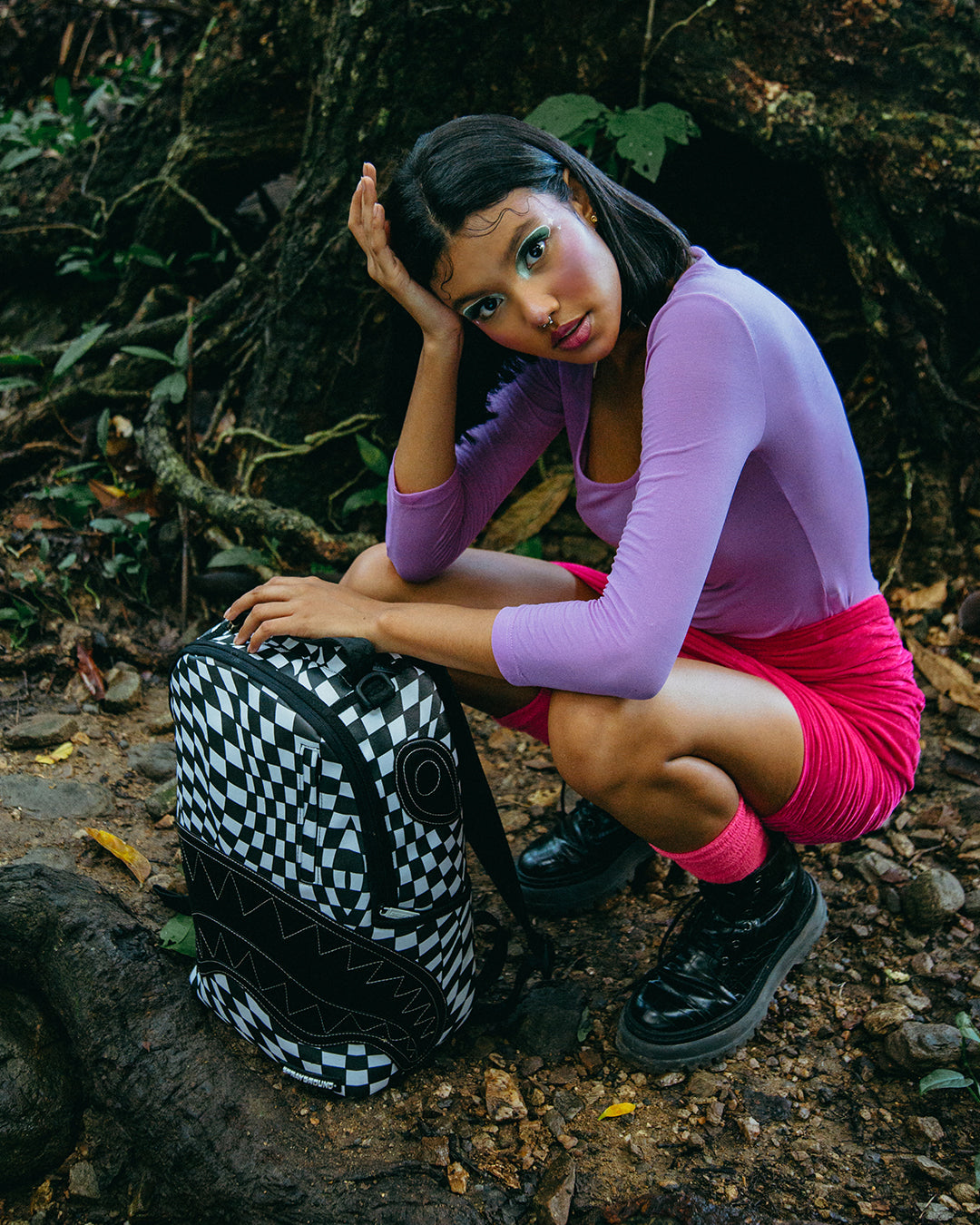SPRAYGROUND TRIPPY CHECK DLX BACKPACK