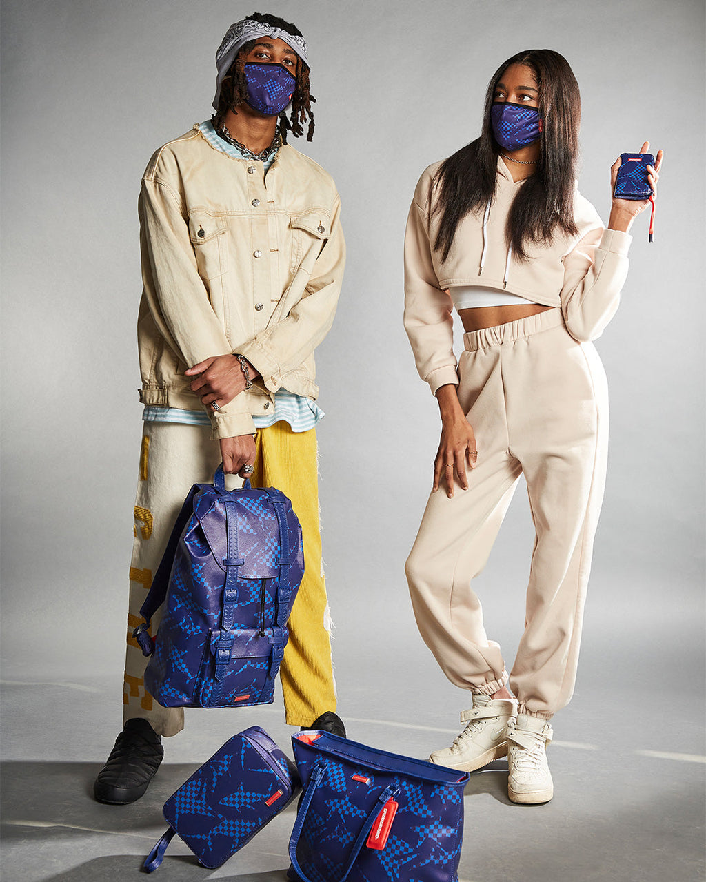 SPRAYGROUND SHARK CHECK (BLUE) HILLS BACKPACK