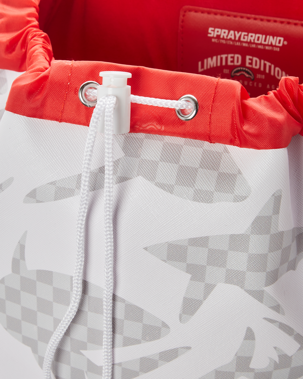 SPRAYGROUND SHARK CHECK (WHITE) HILLS BACKPACK