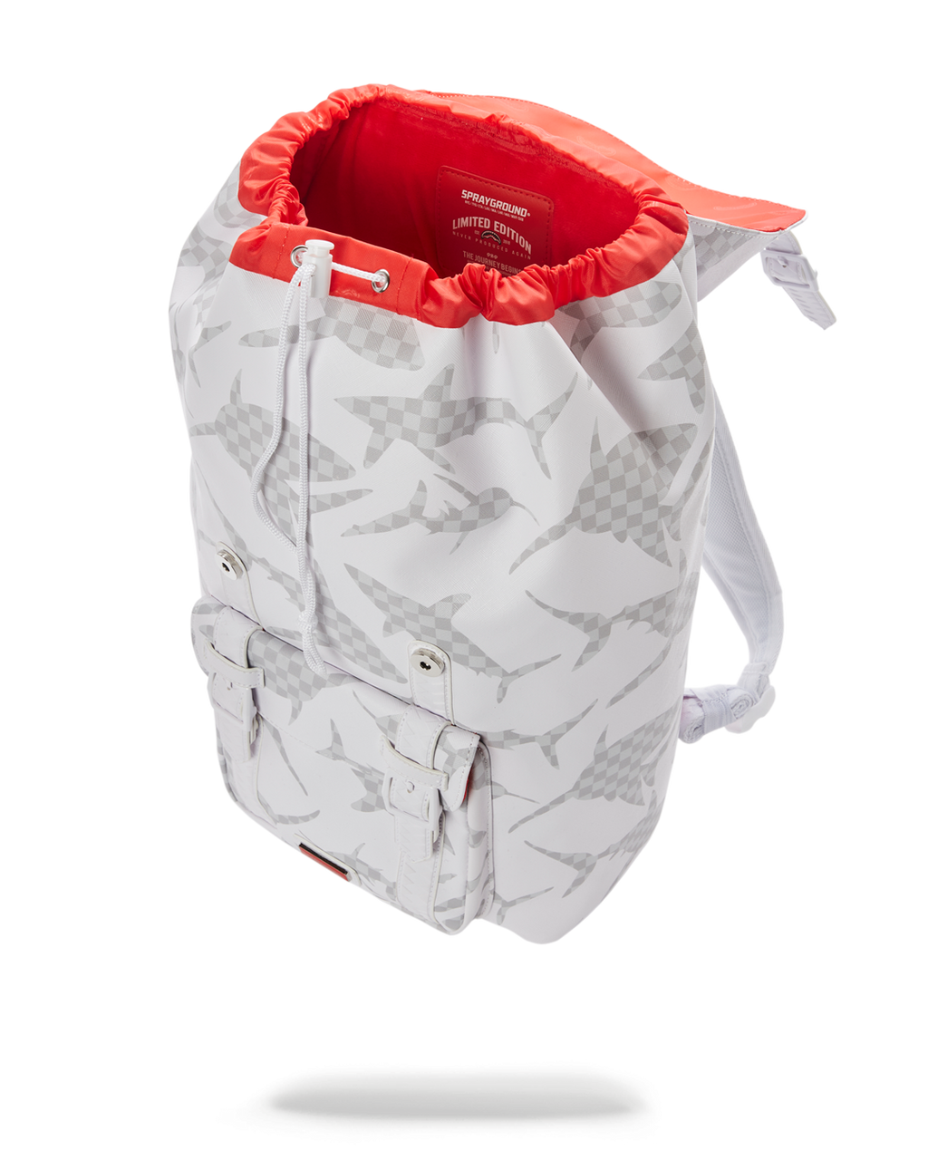 SPRAYGROUND SHARK CHECK (WHITE) HILLS BACKPACK