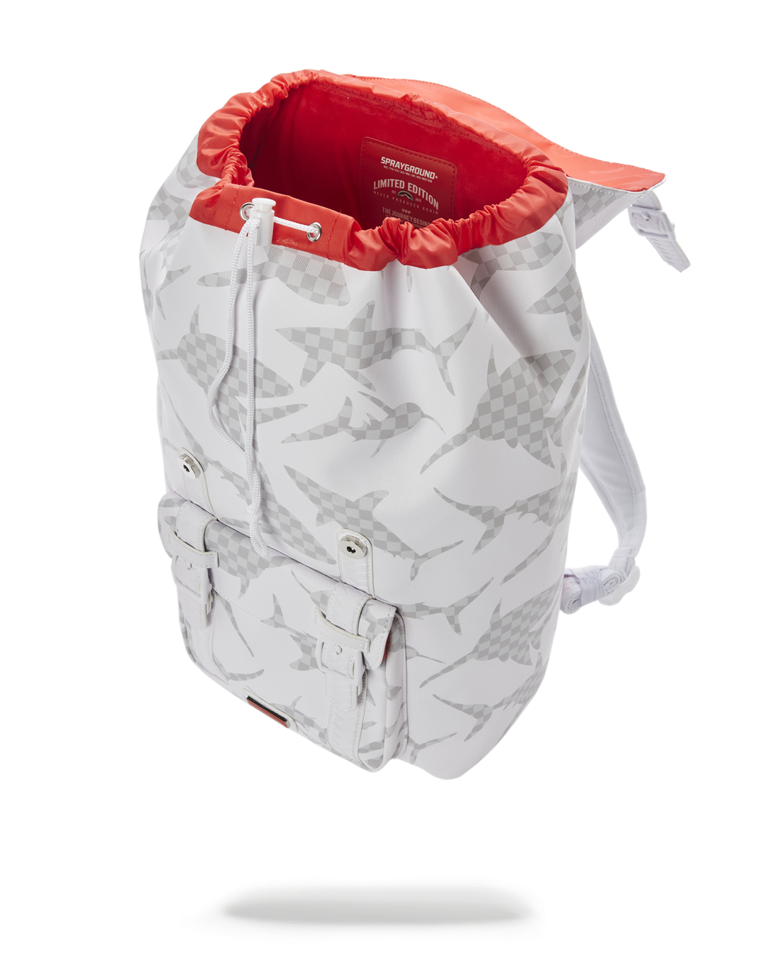 SPRAYGROUND SHARK CHECK (WHITE) HILLS BACKPACK