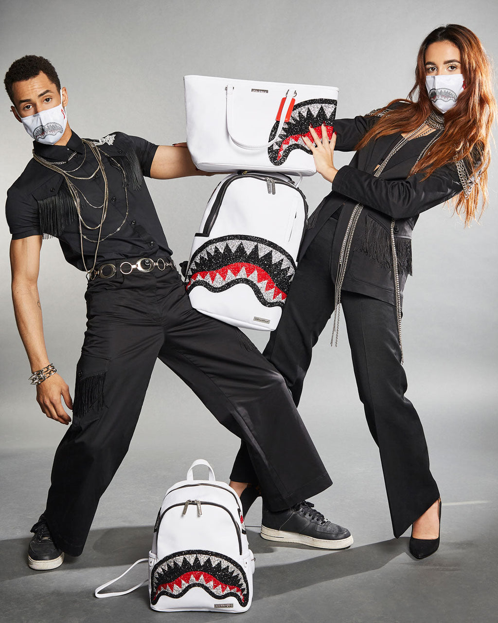 SPRAYGROUND CLEARCUT SAVAGE BACKPACK (WHITE)