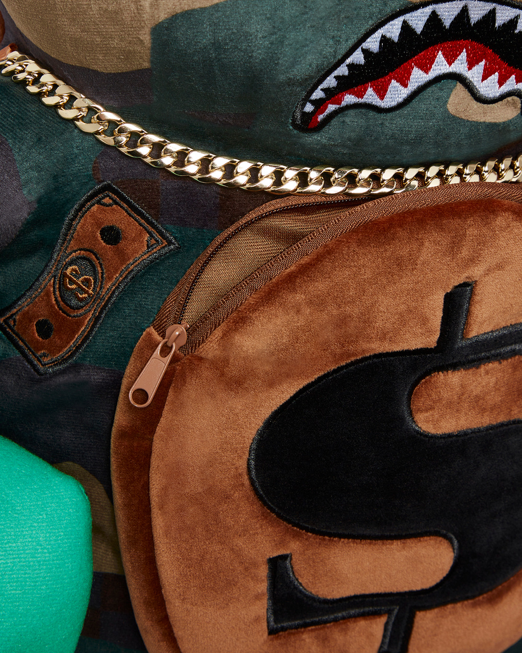 SPRAYGROUND CAMOCHECK MONEYBEAR TEDDYBEAR BACKPACK