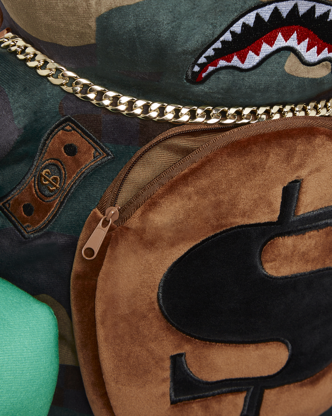 SPRAYGROUND CAMOCHECK MONEYBEAR TEDDYBEAR BACKPACK