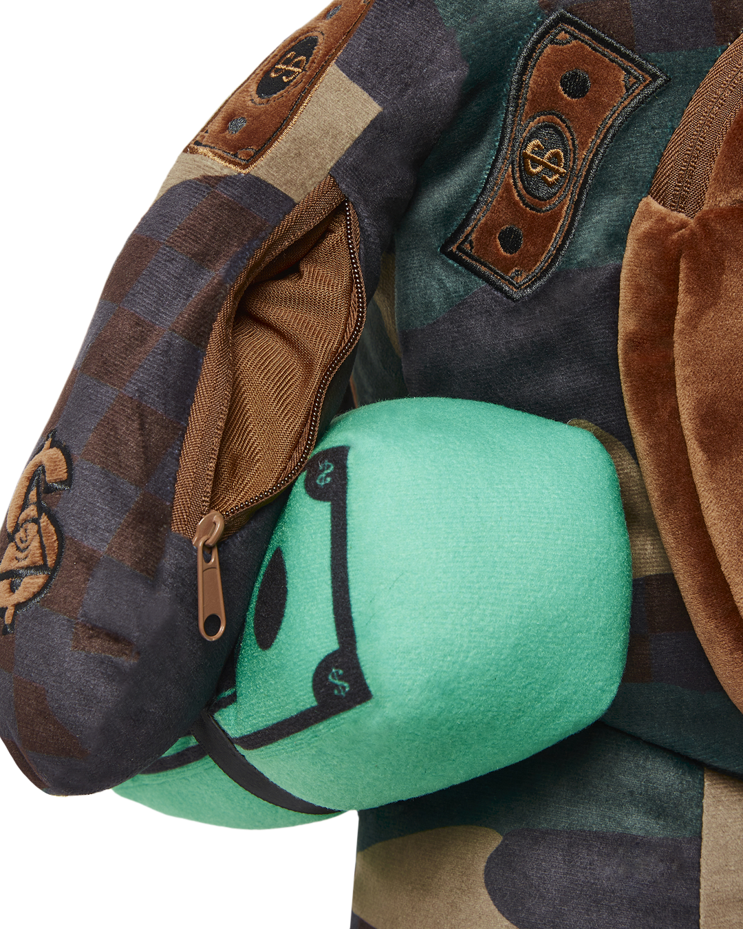 SPRAYGROUND CAMOCHECK MONEYBEAR TEDDYBEAR BACKPACK