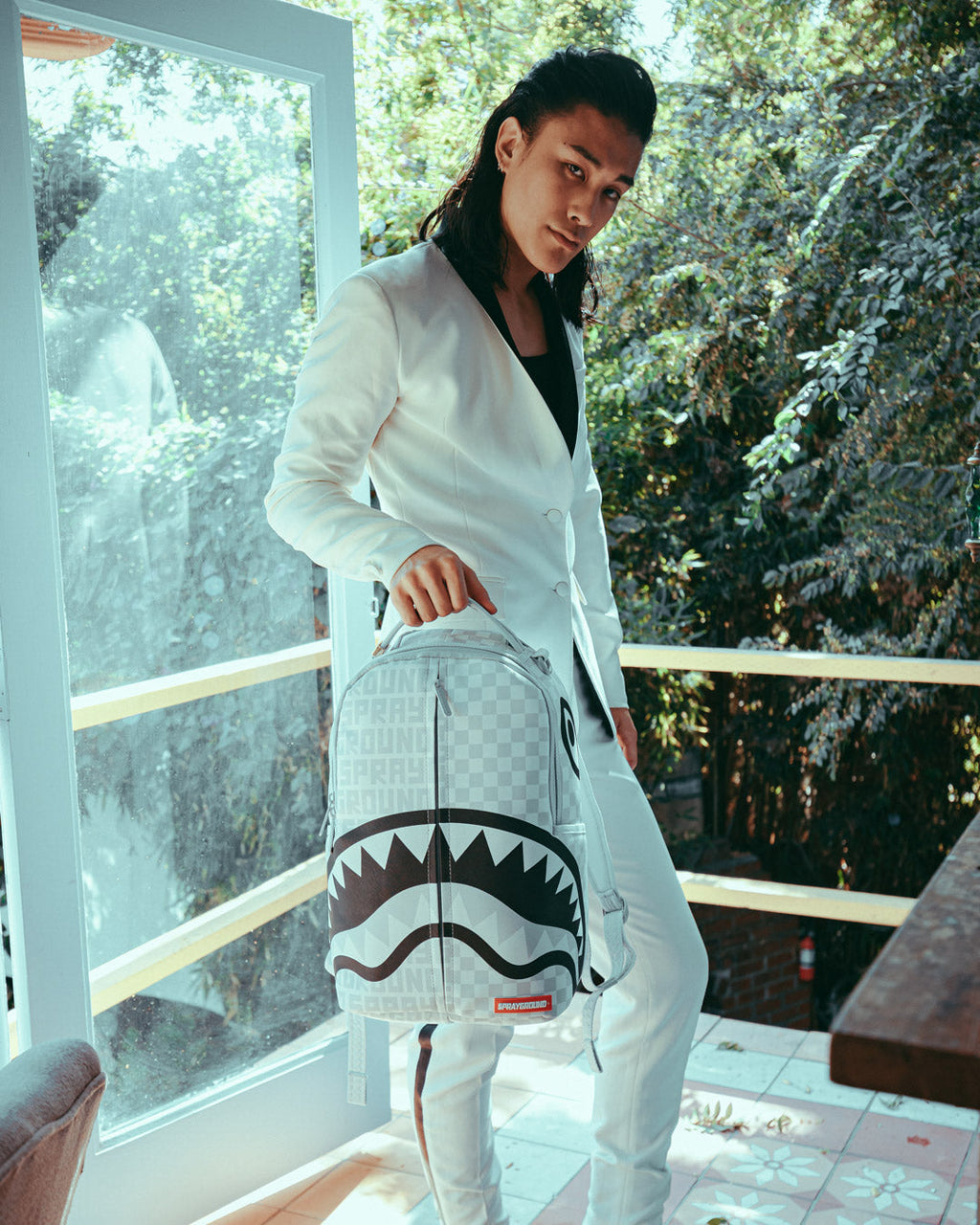 SPRAYGROUND SPLIT THE CHECK (PEARL) BACKPACK (DLXV)