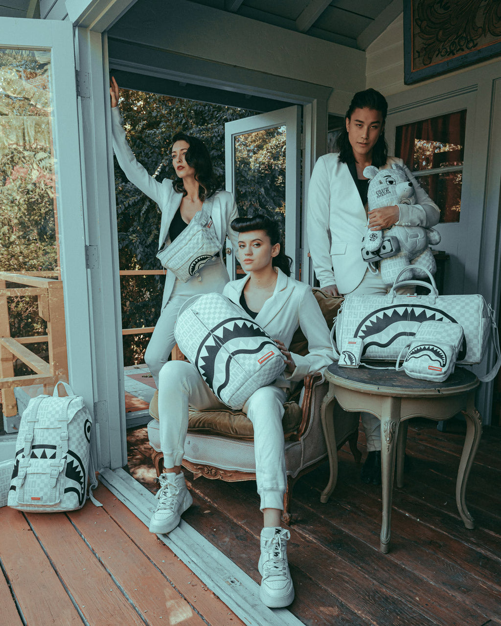 SPRAYGROUND SPLIT THE CHECK (PEARL) BACKPACK (DLXV)