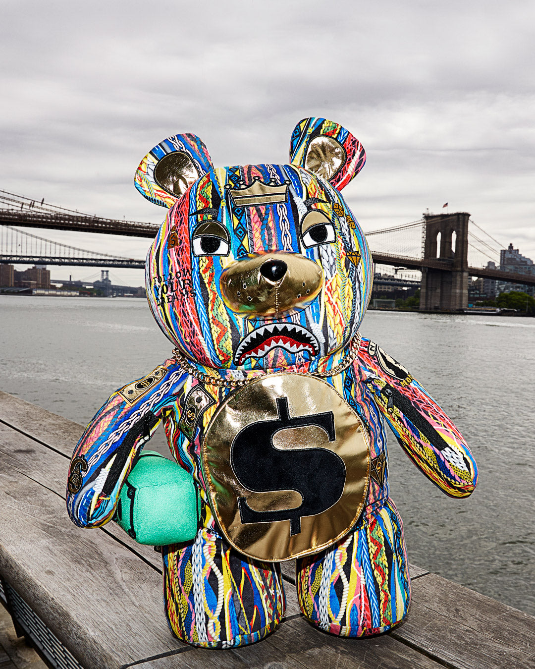 SPRAYGROUND THE GOLDEN AGE MONEYBEAR TEDDYBEAR BACKPACK