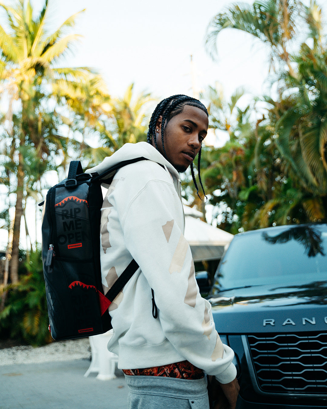SPRAYGROUND RIP ME OPEN BACKPACK (FROSTED TRANSPARENT)