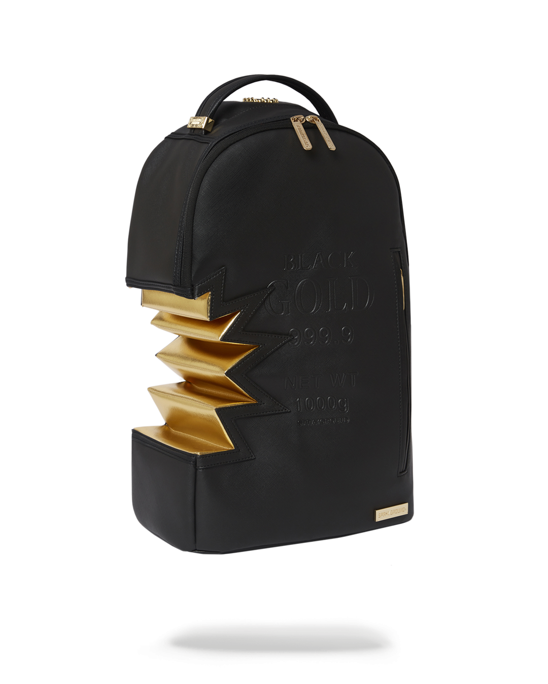 SPRAYGROUND A.i.3 SHARK BITE BLACK GOLD BACKPACK (DLXV)