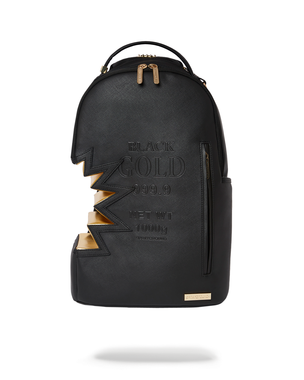SPRAYGROUND A.i.3 SHARK BITE BLACK GOLD BACKPACK (DLXV)