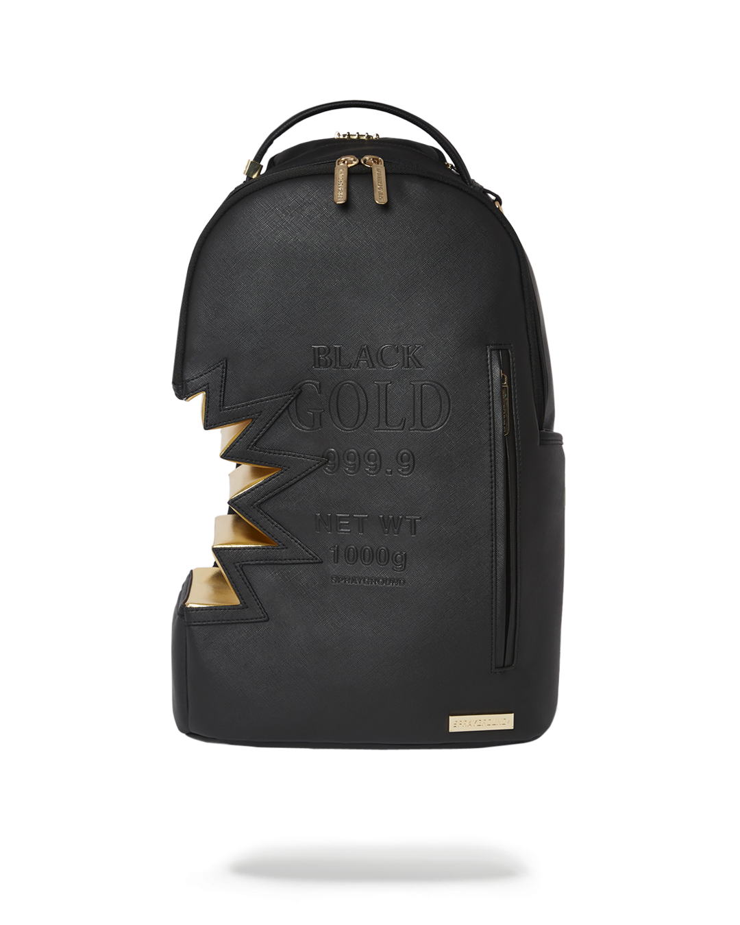 SPRAYGROUND A.i.3 SHARK BITE BLACK GOLD BACKPACK (DLXV)
