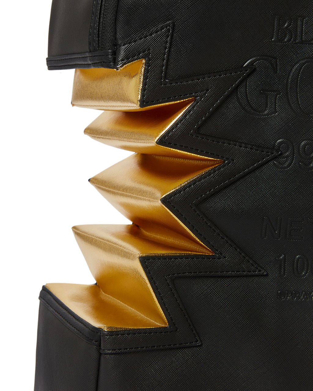 SPRAYGROUND A.i.3 SHARK BITE BLACK GOLD BACKPACK (DLXV)