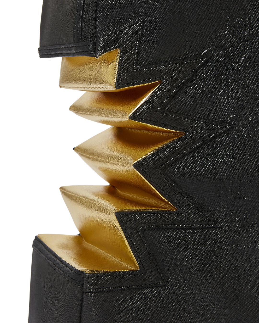 SPRAYGROUND A.i.3 SHARK BITE BLACK GOLD BACKPACK (DLXV)