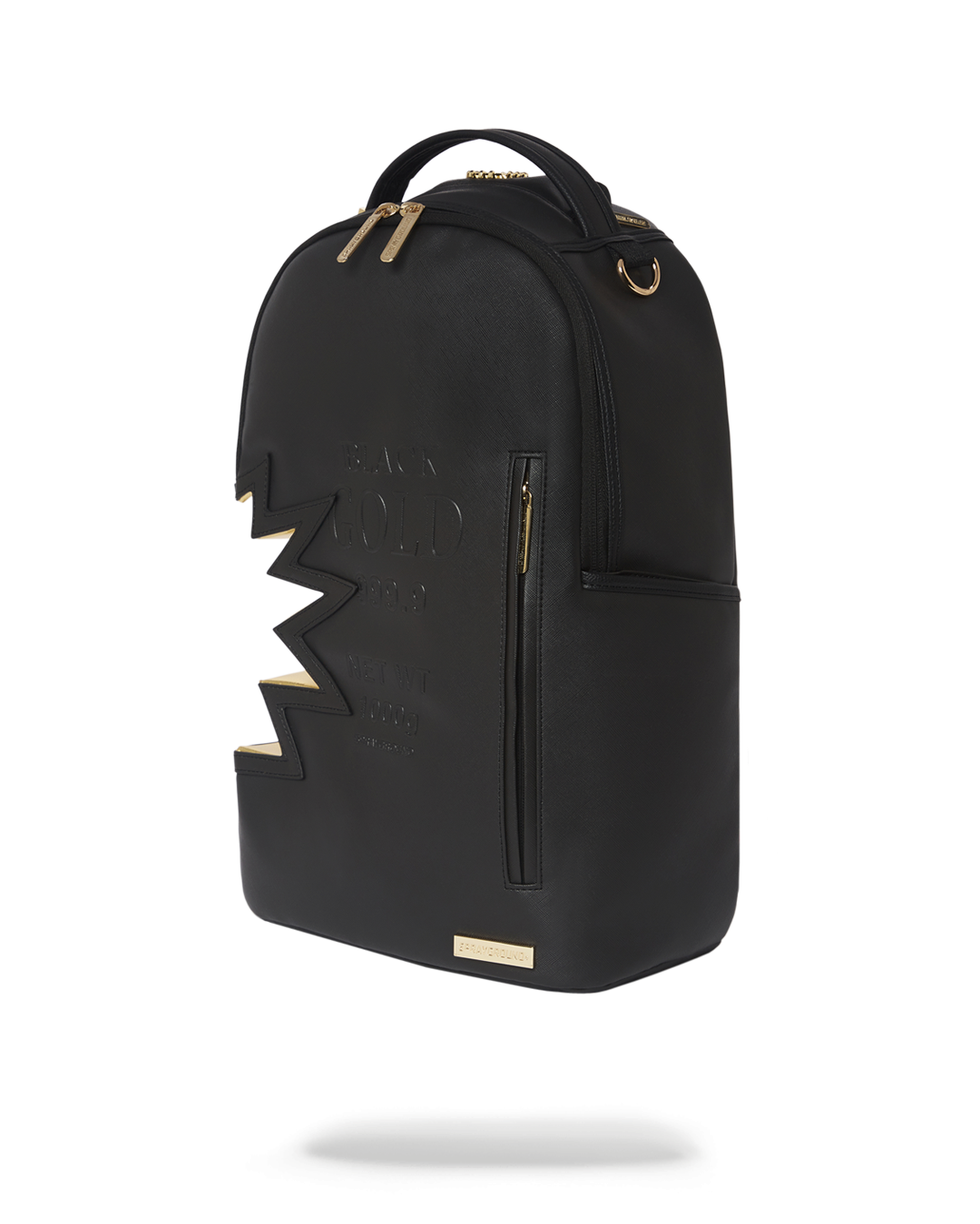 SPRAYGROUND A.i.3 SHARK BITE BLACK GOLD BACKPACK (DLXV)