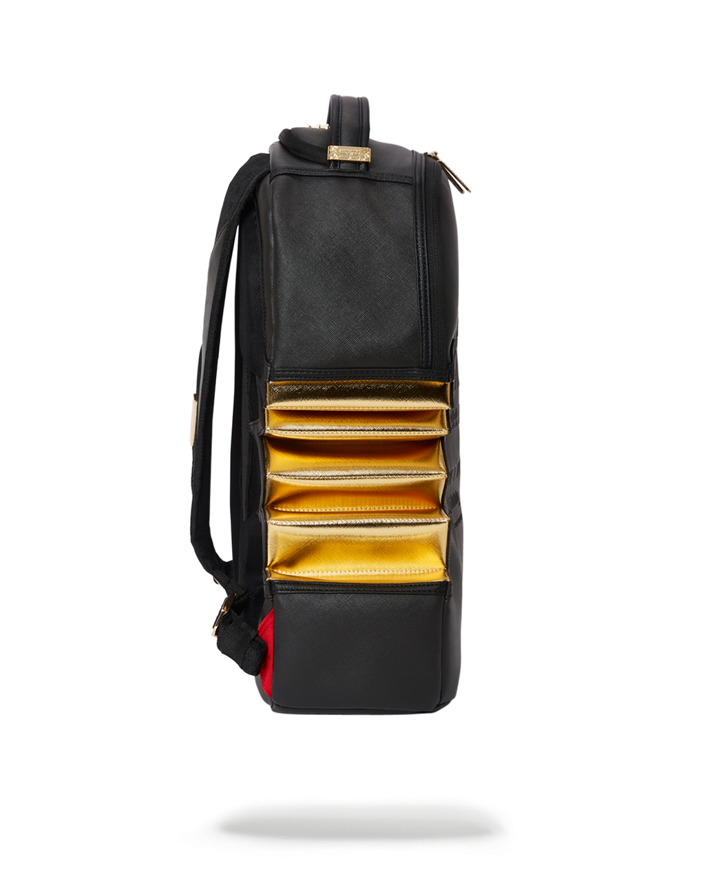 SPRAYGROUND A.i.3 SHARK BITE BLACK GOLD BACKPACK (DLXV)