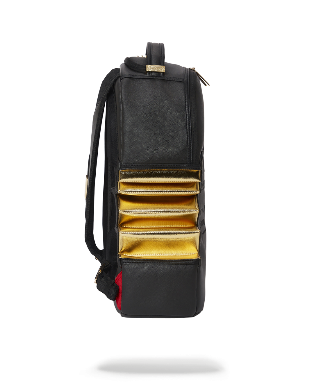SPRAYGROUND A.i.3 SHARK BITE BLACK GOLD BACKPACK (DLXV)
