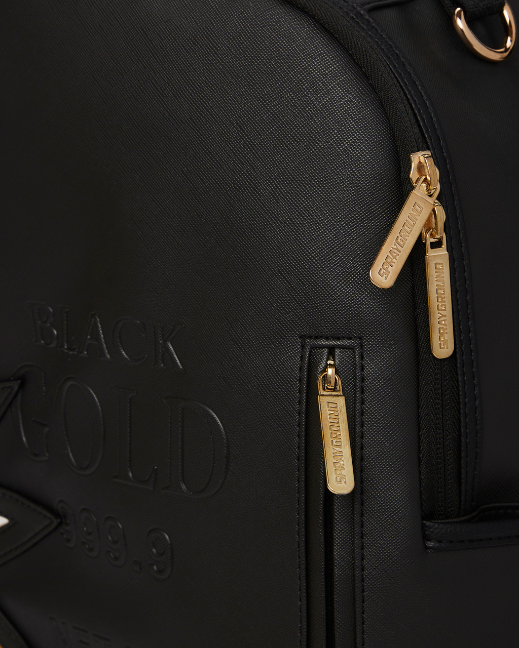 SPRAYGROUND A.i.3 SHARK BITE BLACK GOLD BACKPACK (DLXV)