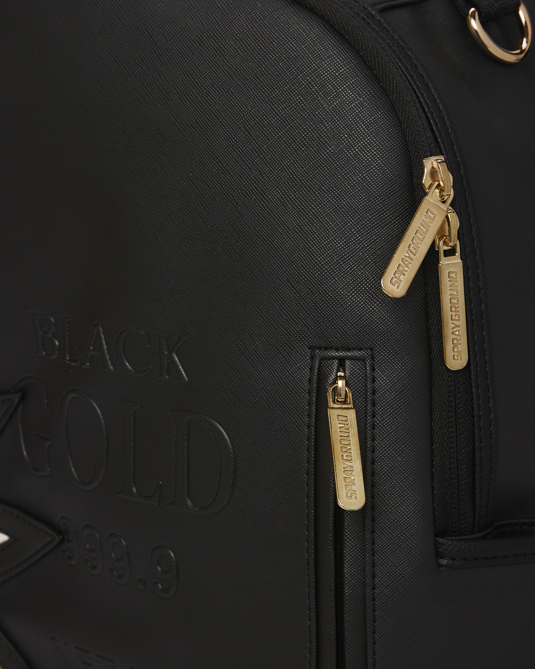 SPRAYGROUND A.i.3 SHARK BITE BLACK GOLD BACKPACK (DLXV)