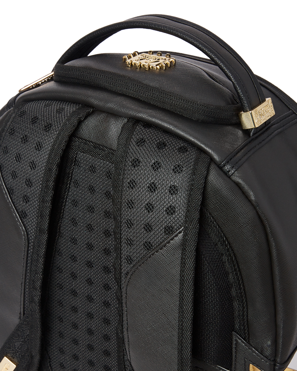 SPRAYGROUND A.i.3 SHARK BITE BLACK GOLD BACKPACK (DLXV)