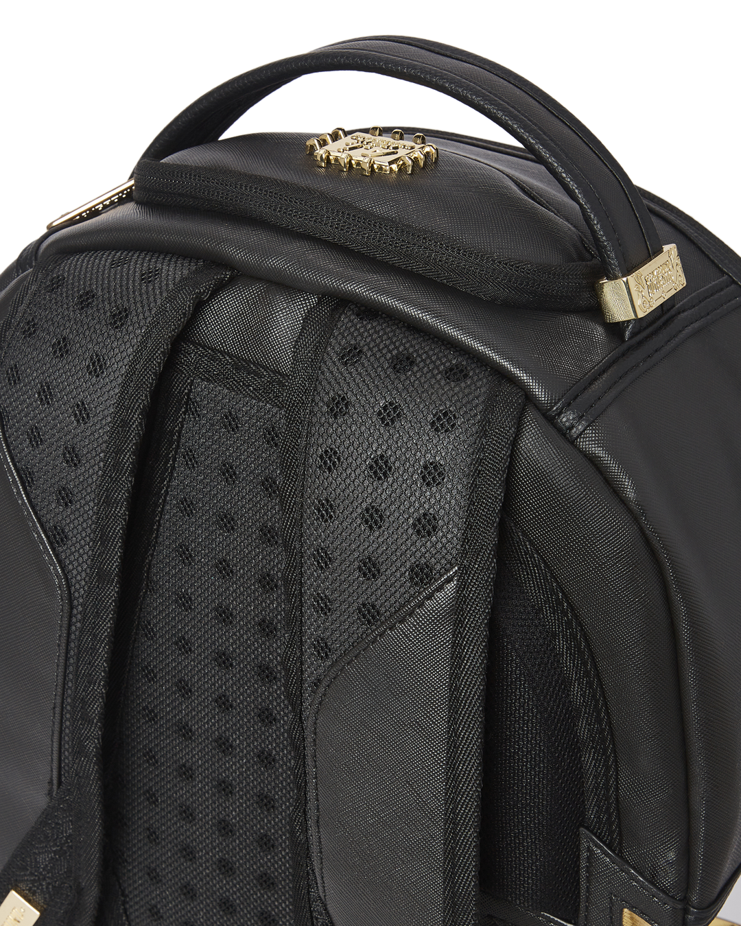 SPRAYGROUND A.i.3 SHARK BITE BLACK GOLD BACKPACK (DLXV)