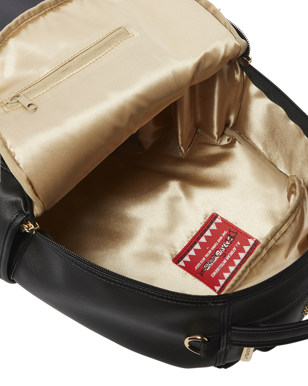 SPRAYGROUND A.i.3 SHARK BITE BLACK GOLD BACKPACK (DLXV)