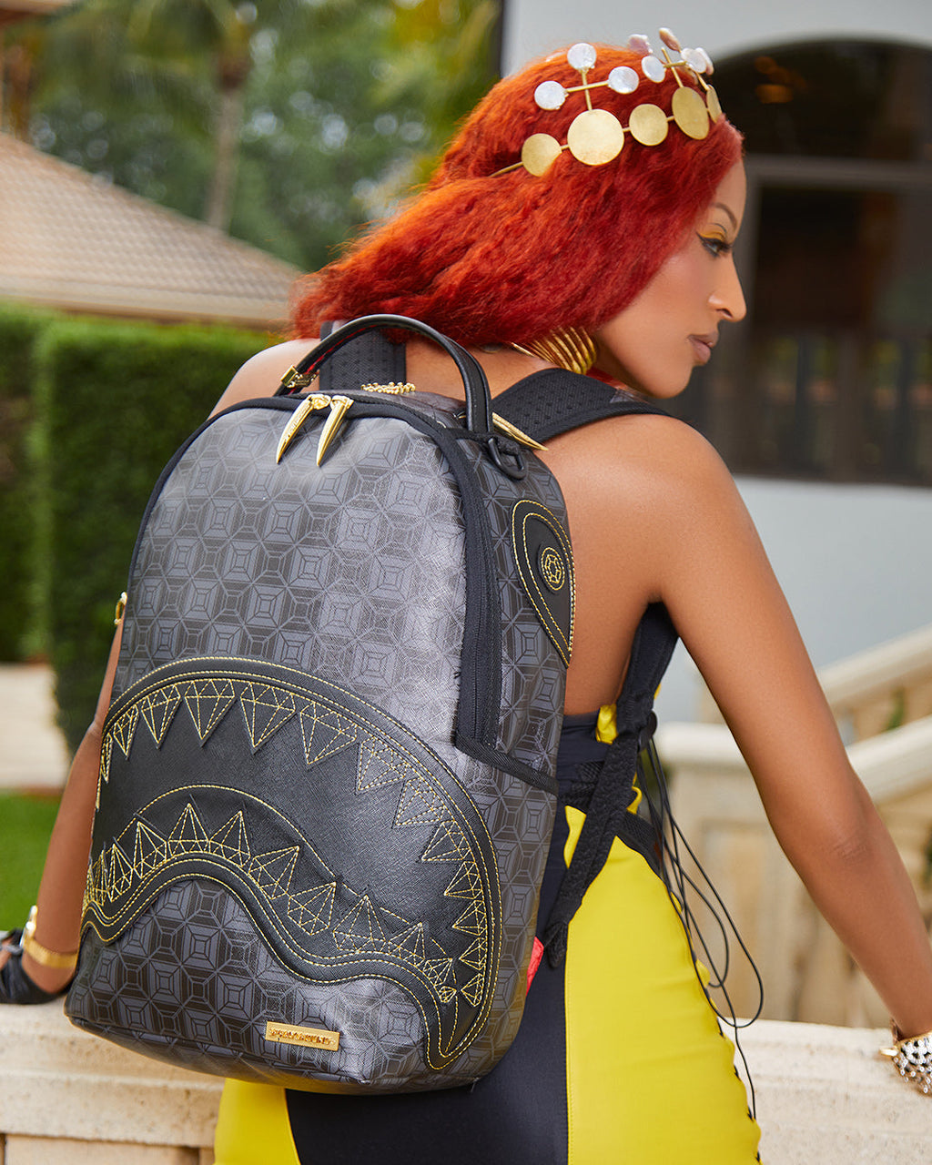 SPRAYGROUND OBSIDIAN STUNNER A.i.6 SANDFLOWER COLLAB BACKPACK (DLXV)
