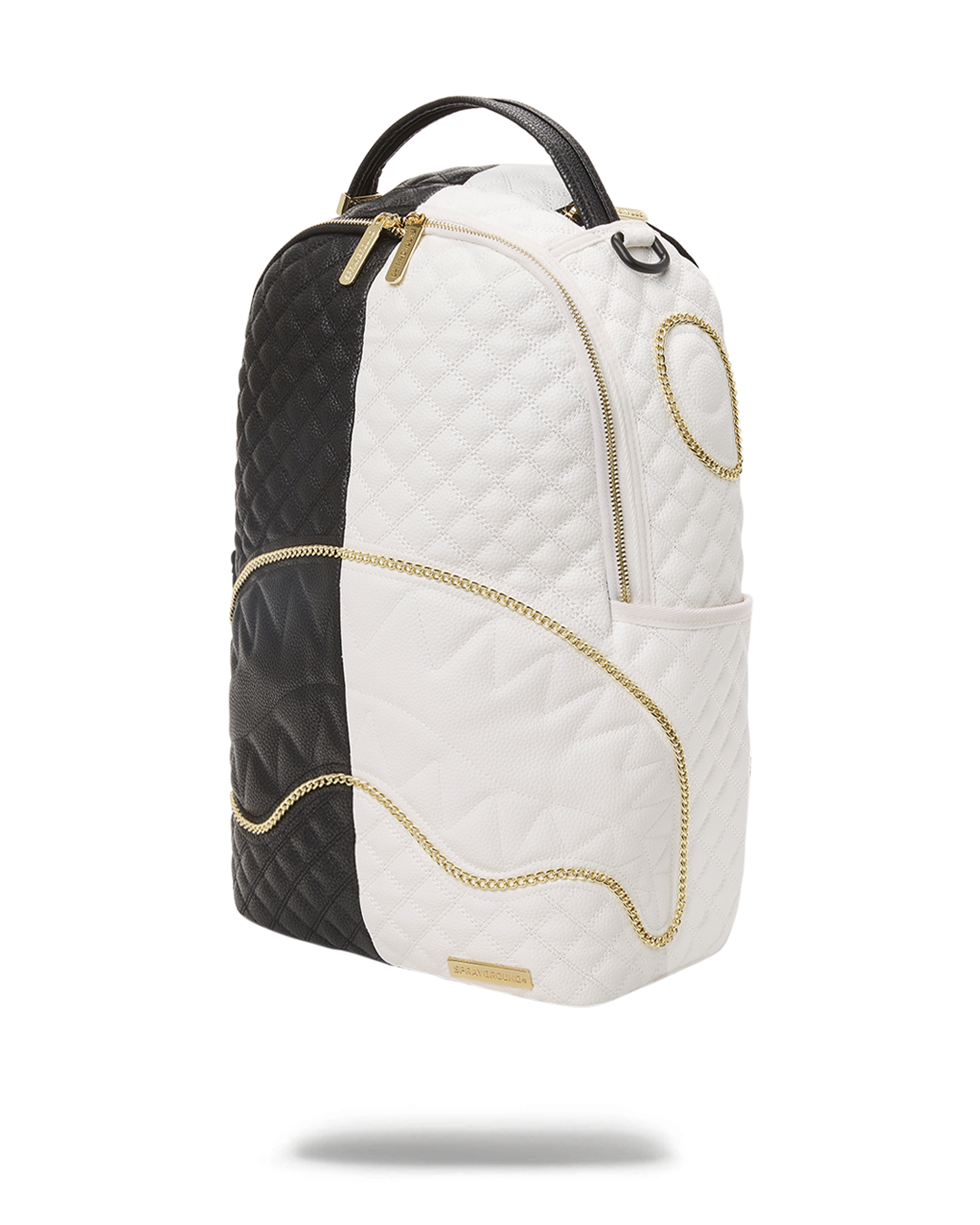 SPRAYGROUND LEVELED UP SPLIT QUILT SHARK BACKPACK (DLXV)