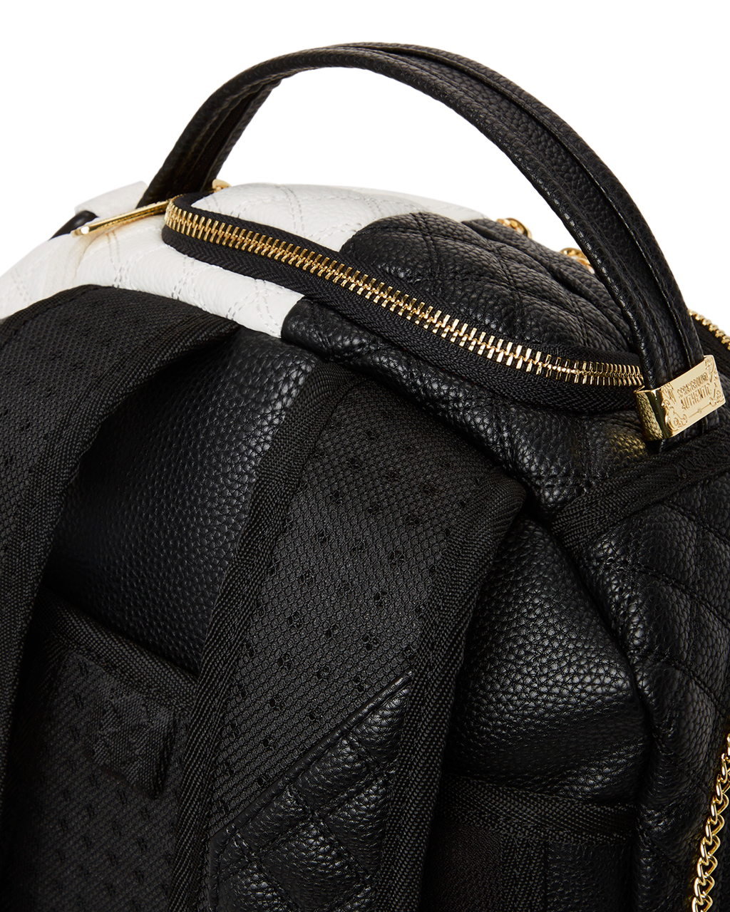 SPRAYGROUND LEVELED UP SPLIT QUILT SHARK BACKPACK (DLXV)