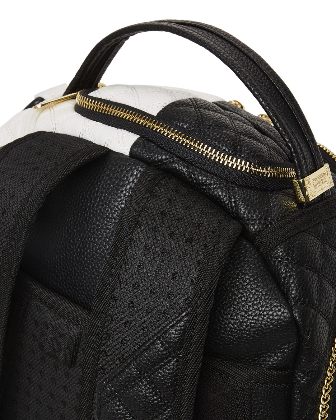 SPRAYGROUND LEVELED UP SPLIT QUILT SHARK BACKPACK (DLXV)