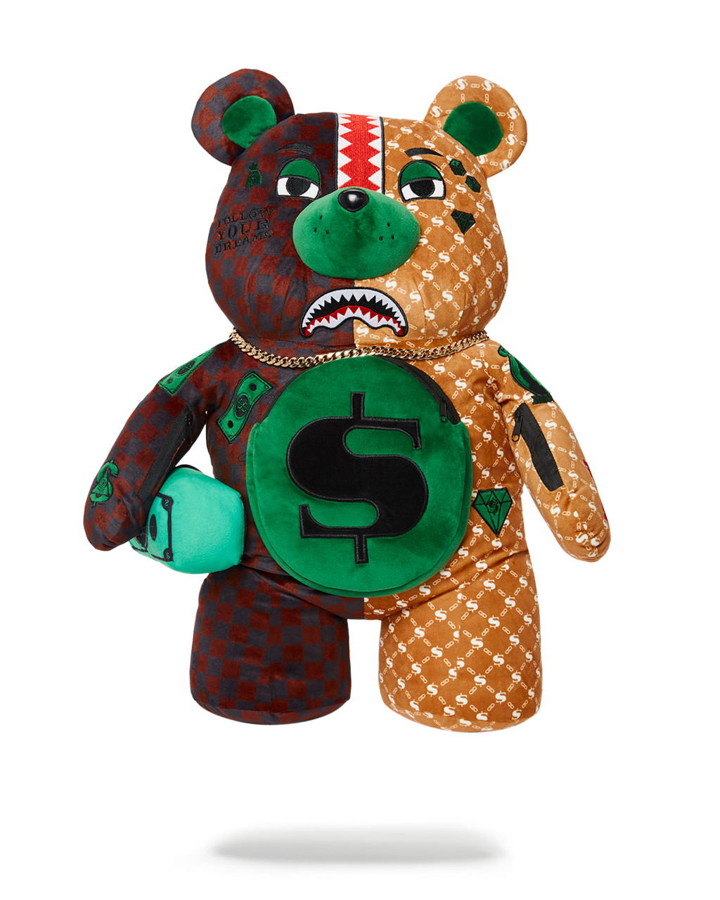 SPRAYGROUND MONEY BEAR TEDDYBEAR BACKPACK PARIS VS FLORENCE