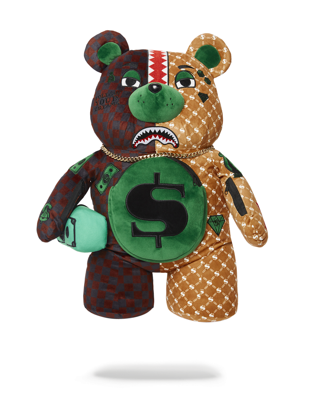SPRAYGROUND MONEY BEAR TEDDYBEAR BACKPACK PARIS VS FLORENCE