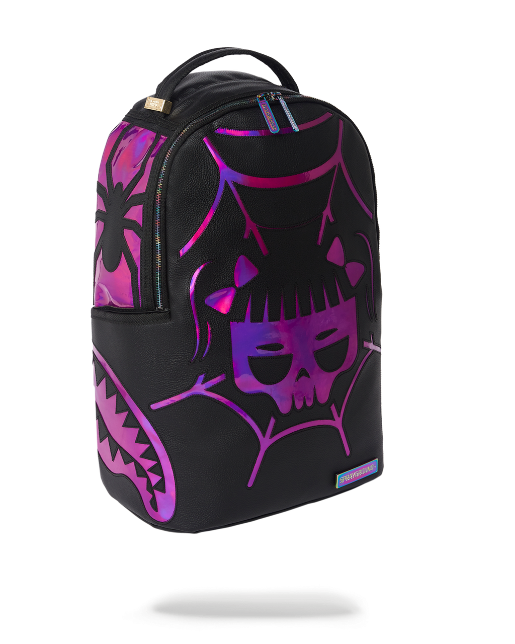 SPRAYGROUND CAZZU IRIDESCENT CUT & SEW SPIDER SKULL SHARK BACKPACK (DLXV)