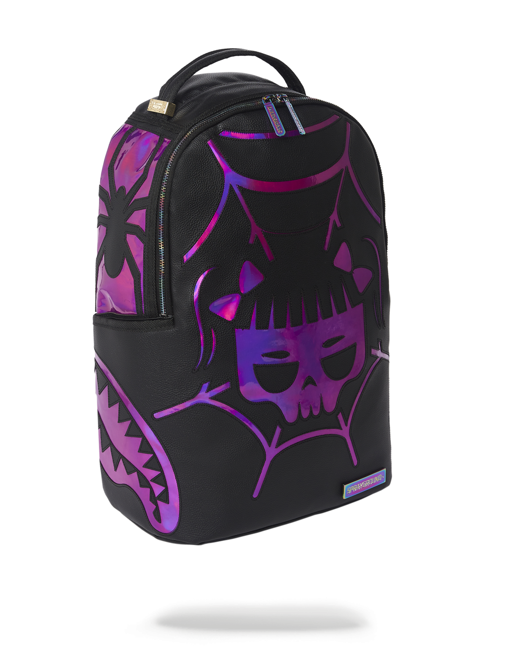 SPRAYGROUND CAZZU IRIDESCENT CUT & SEW SPIDER SKULL SHARK BACKPACK (DLXV)