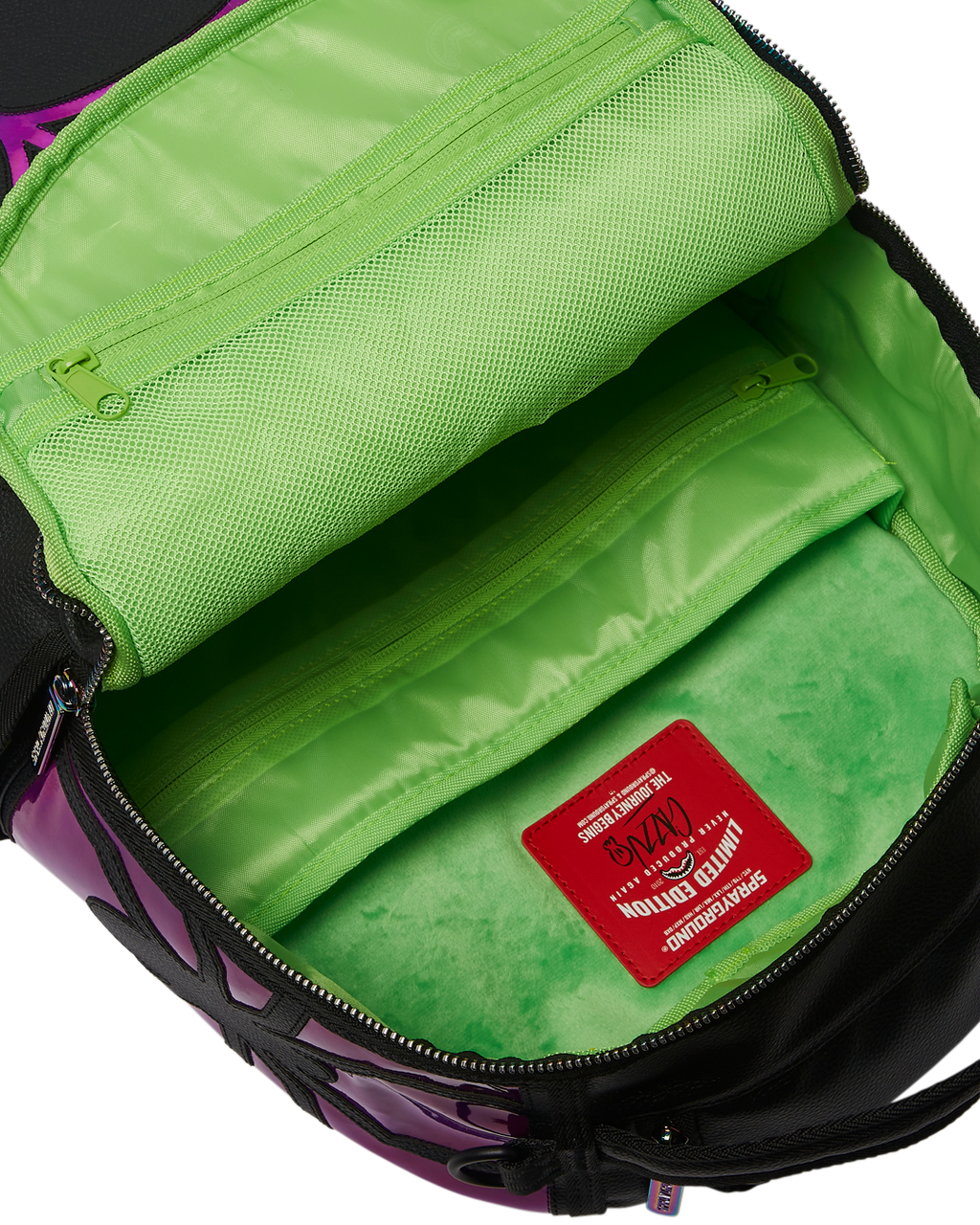 SPRAYGROUND CAZZU IRIDESCENT CUT & SEW SPIDER SKULL SHARK BACKPACK (DLXV)