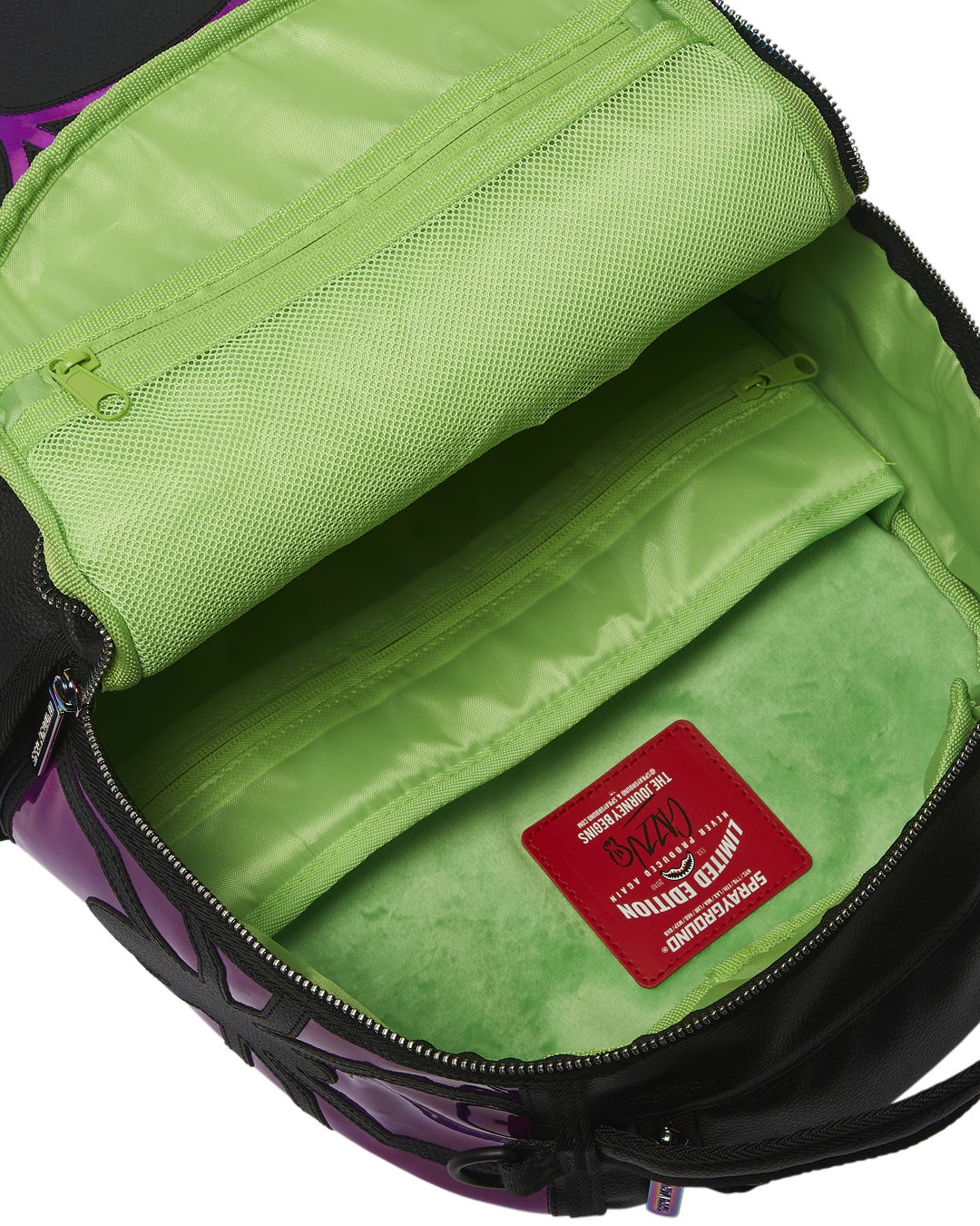 SPRAYGROUND CAZZU IRIDESCENT CUT & SEW SPIDER SKULL SHARK BACKPACK (DLXV)