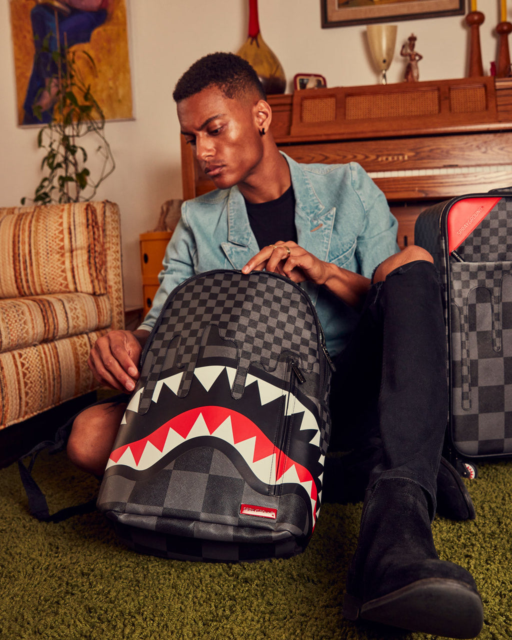 SPRAYGROUND XTC GREY SHARKS IN PARIS BACKPACK (DLXV)