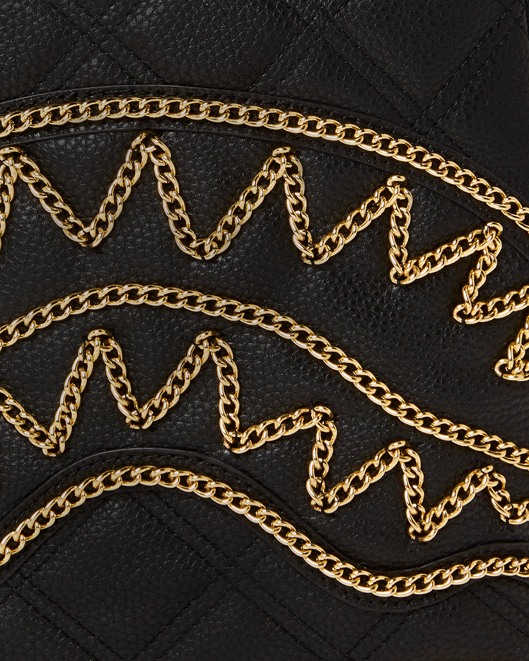 SPRAYGROUND NOIR QUILT GOLD CHAIN SHARK SAVAGE BACKPACK