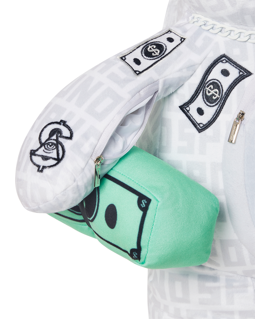 SPRAYGROUND SPLIT THE CHECK (PEARL) MONEYBEAR TEDDYBEAR BACKPACK