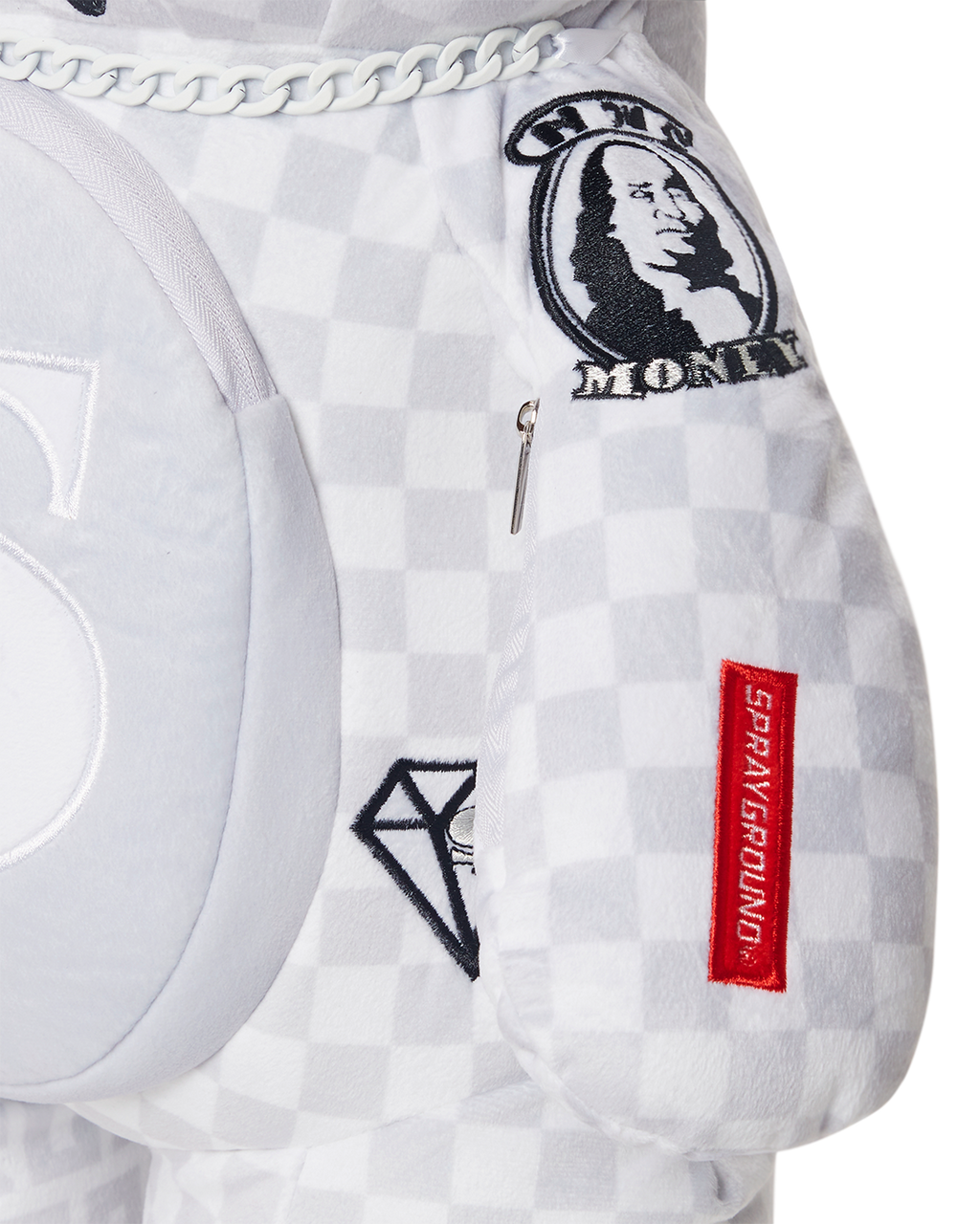 SPRAYGROUND SPLIT THE CHECK (PEARL) MONEYBEAR TEDDYBEAR BACKPACK
