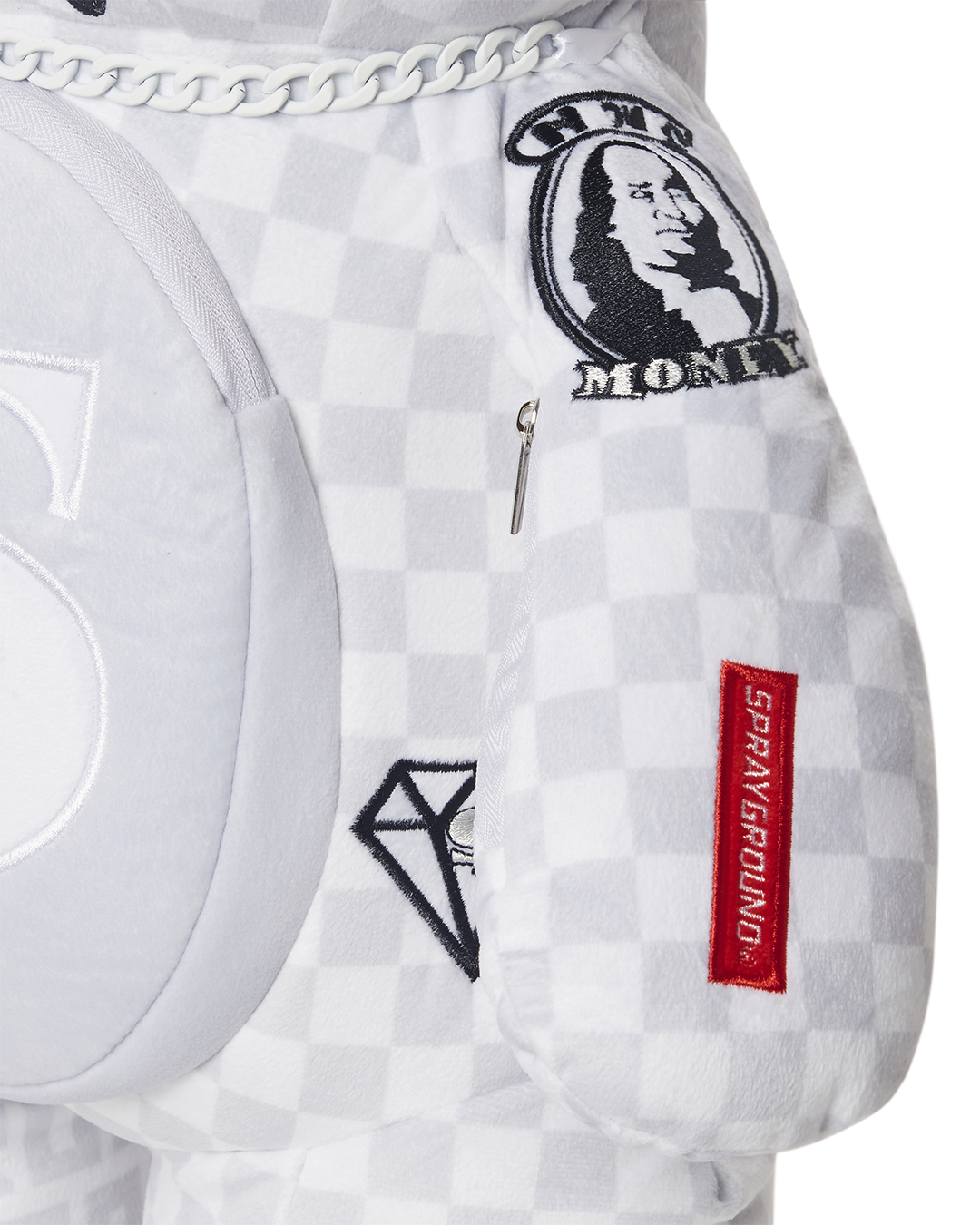 SPRAYGROUND SPLIT THE CHECK (PEARL) MONEYBEAR TEDDYBEAR BACKPACK
