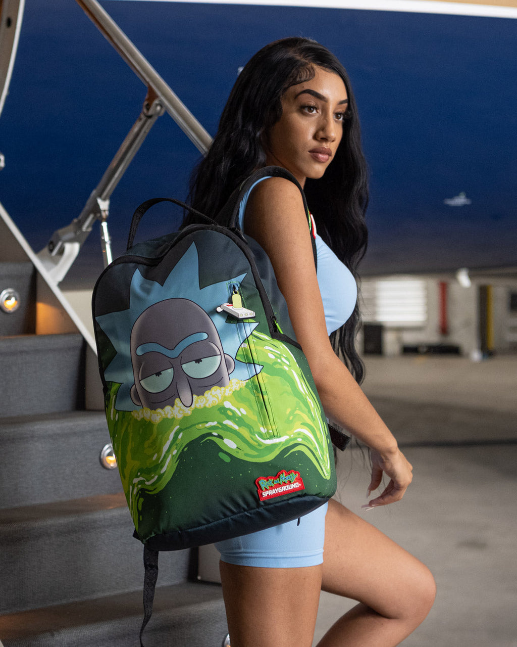 SPRAYGROUND RICK AND MORTY PORTAL SHARK (DLXR)