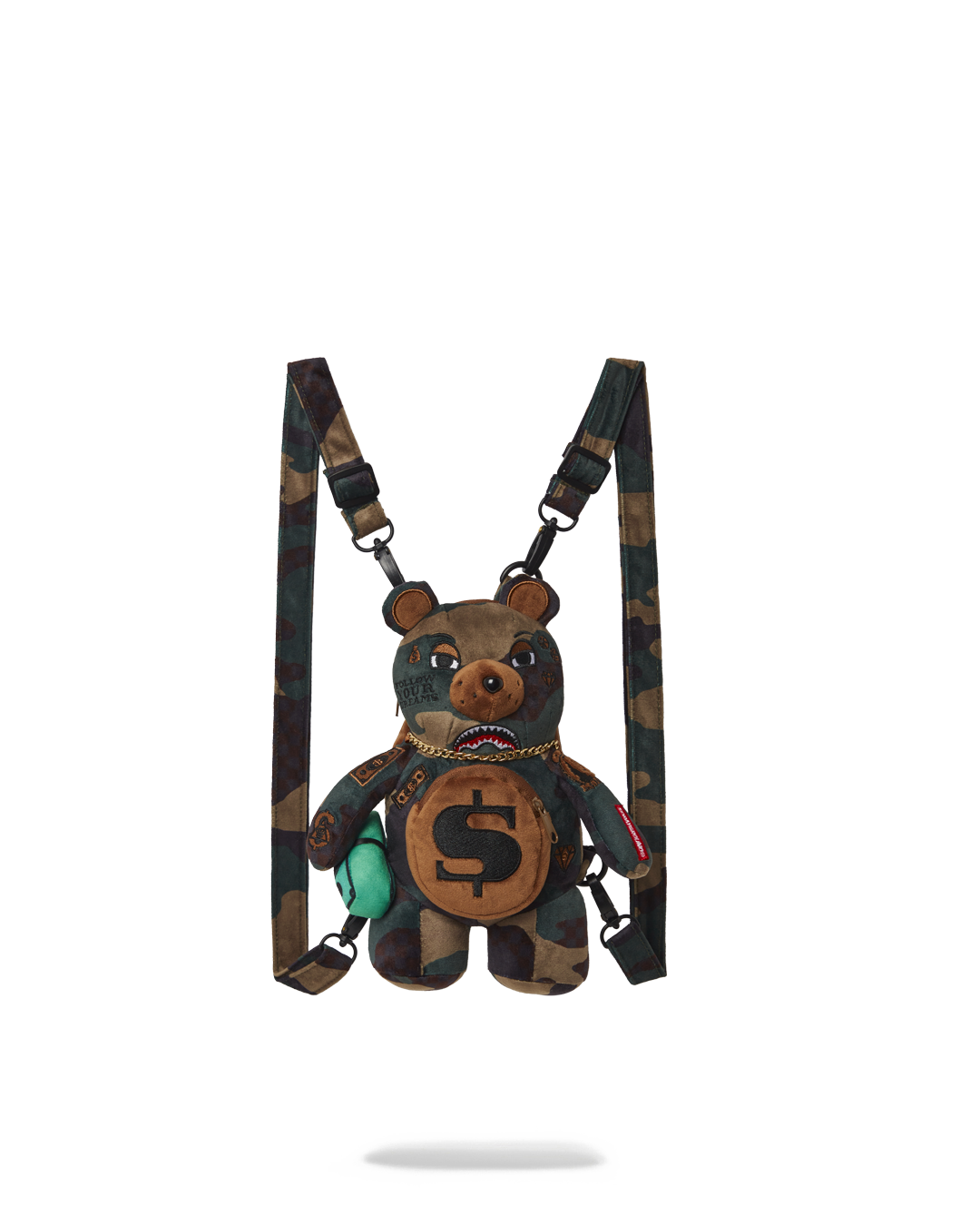 SPRAYGROUND BEARCUB BACKPACK - CAMOCHECK MONEYBEAR