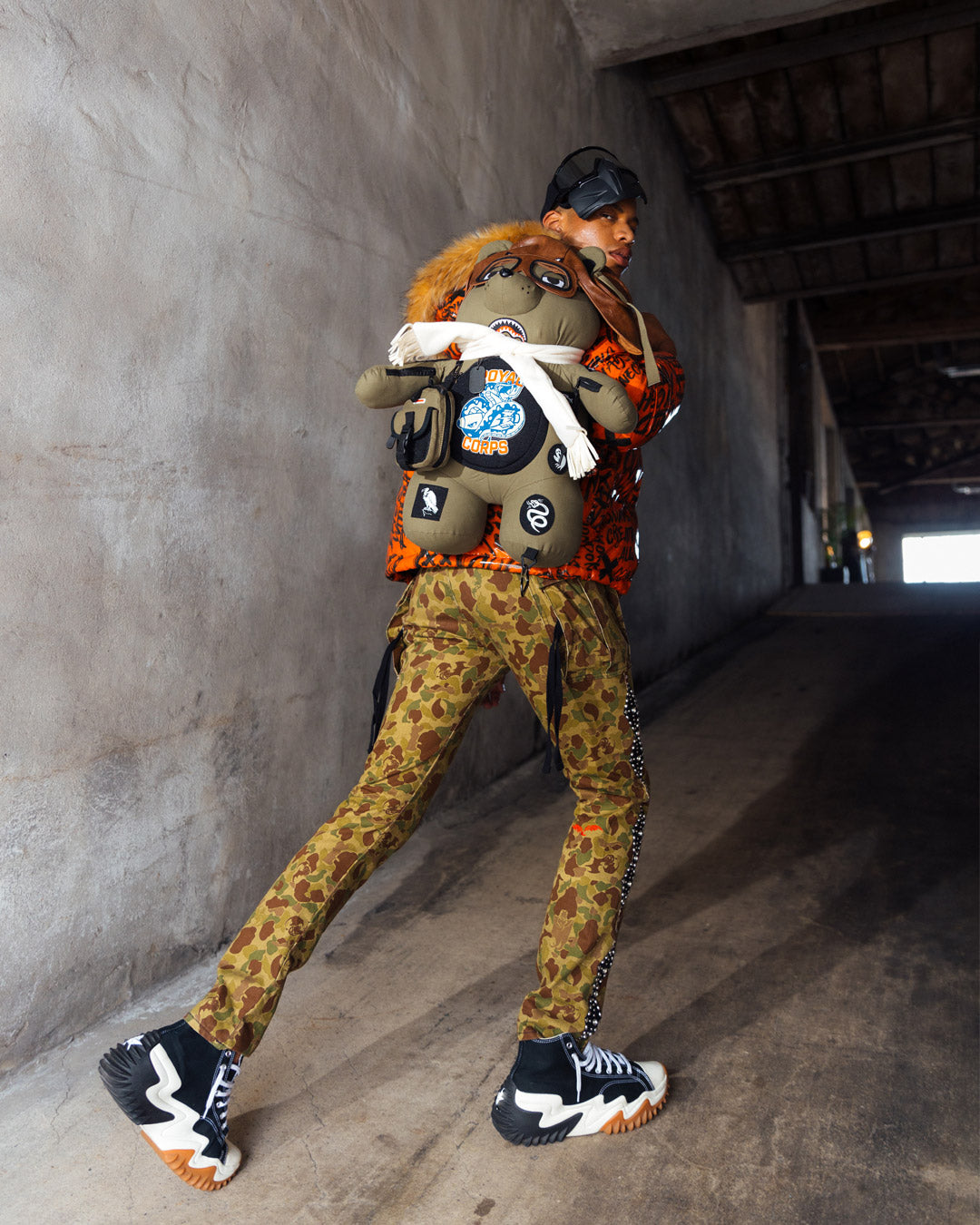 SPRAYGROUND CALL OF DUTY AVIATOR FEARLESS MONEYBEAR TEDDYBEAR BACKPACK