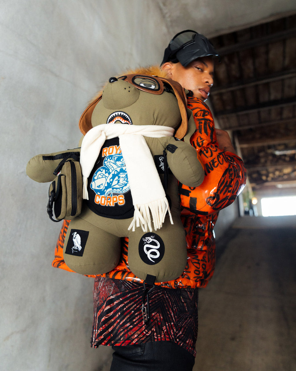 SPRAYGROUND CALL OF DUTY AVIATOR FEARLESS MONEYBEAR TEDDYBEAR BACKPACK