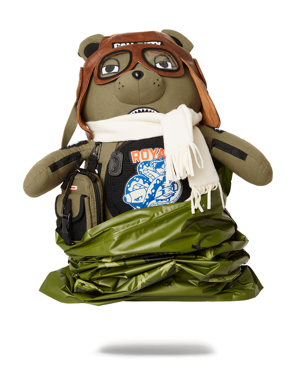 SPRAYGROUND CALL OF DUTY AVIATOR FEARLESS MONEYBEAR TEDDYBEAR BACKPACK