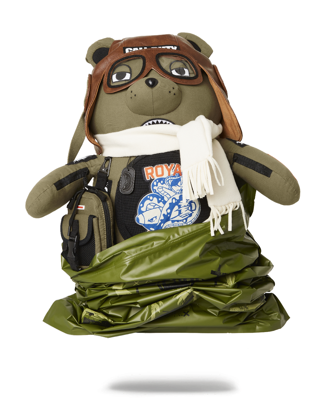SPRAYGROUND CALL OF DUTY AVIATOR FEARLESS MONEYBEAR TEDDYBEAR BACKPACK