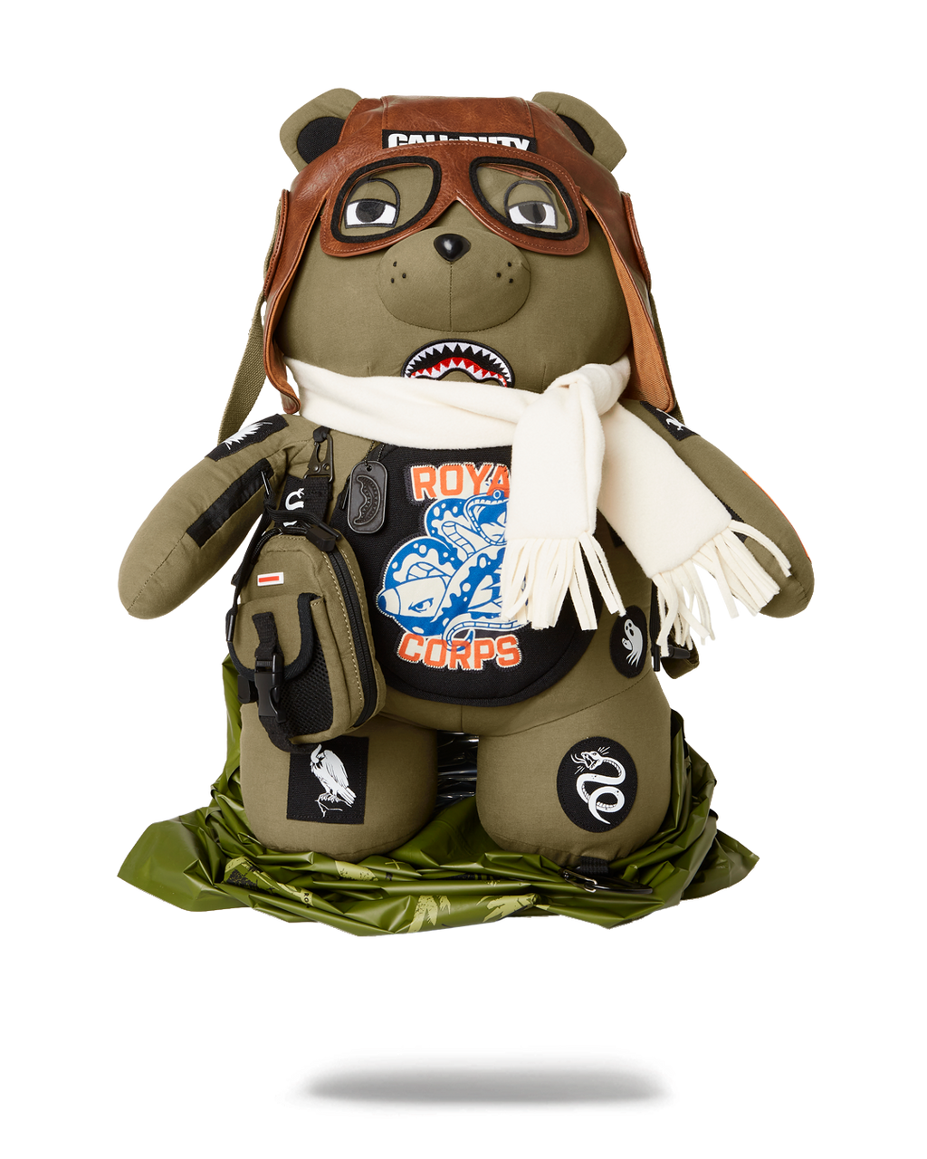 SPRAYGROUND CALL OF DUTY AVIATOR FEARLESS MONEYBEAR TEDDYBEAR BACKPACK