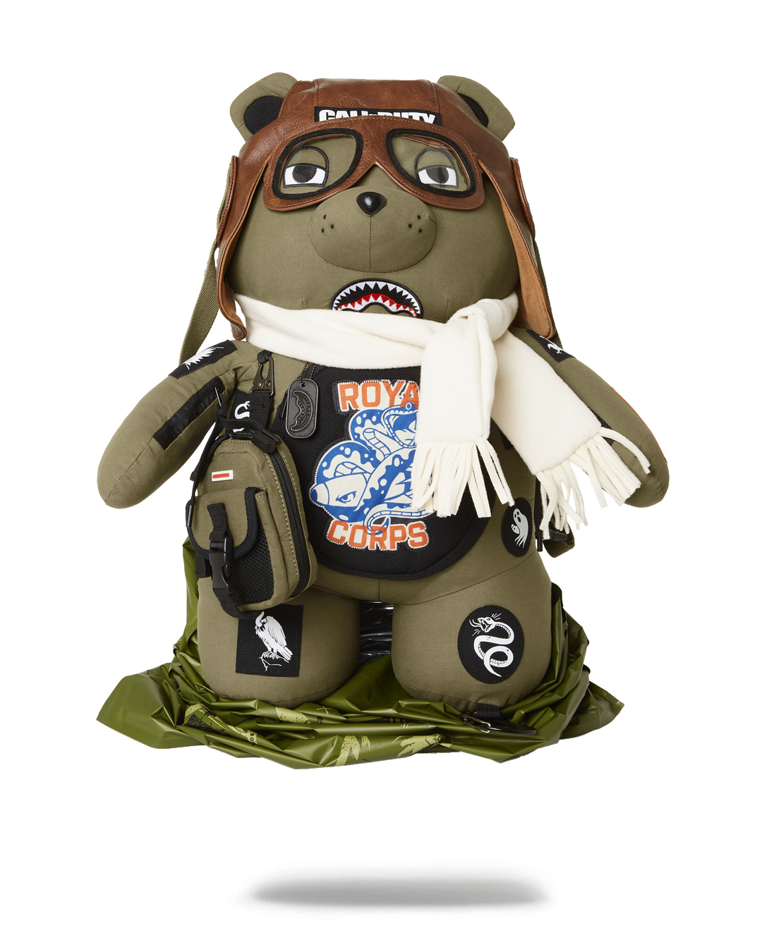 SPRAYGROUND CALL OF DUTY AVIATOR FEARLESS MONEYBEAR TEDDYBEAR BACKPACK